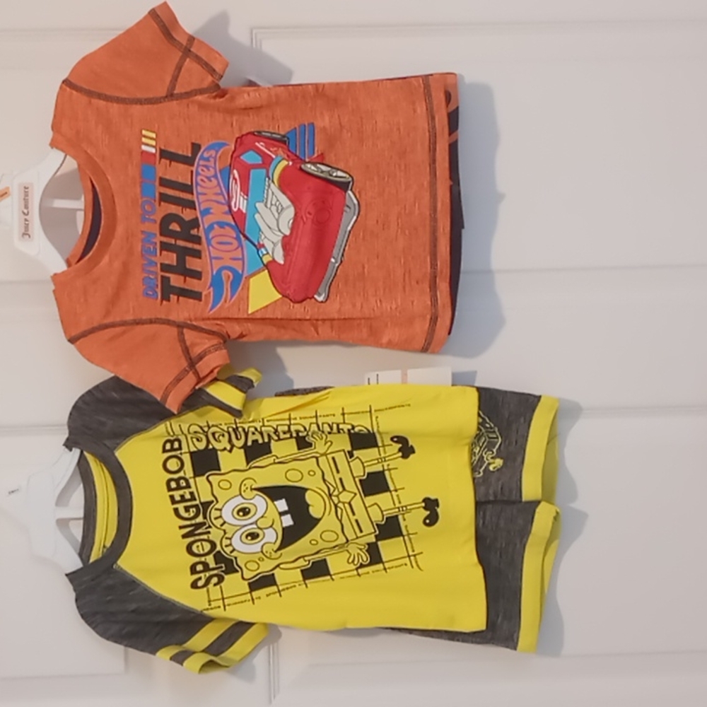 SpongeBob  Squarepants & Hot Wheels  fun 2 pc short sets size 2 new with tags